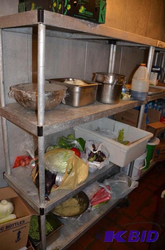 lot 181 image: One Aluminum commercial rack on wheels 17x19x...