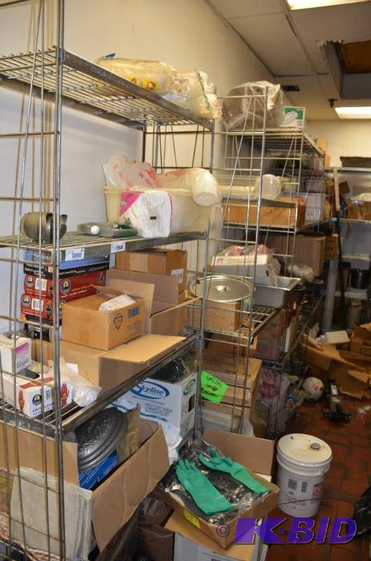 lot 189 image: 5 racks- NSF AMCO various sizes 18" x 35...