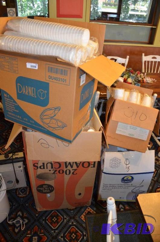 lot 210 image: Large lot of Styrofoam cups...
