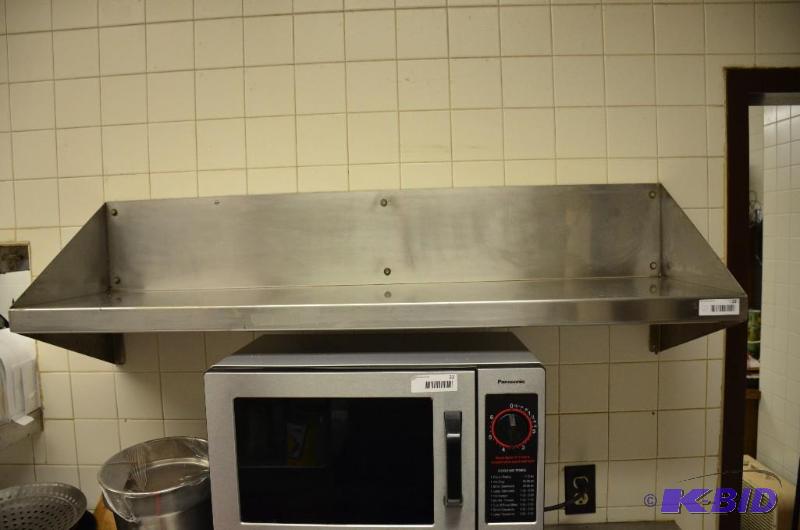 lot 23 image: 2 stainless steel shelves 14x14x48 and 13x14x...