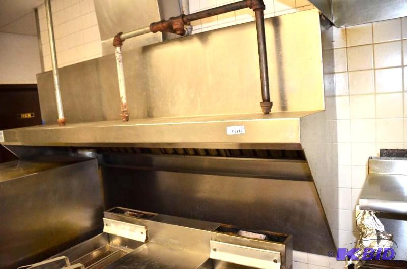 lot 31 image: NSF stainless steel Hood exhaust system 84x25...