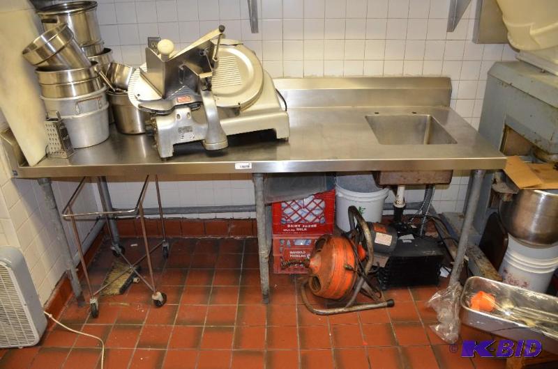 lot 38 image: Stainless steel station NSF WITH sink basin 8...