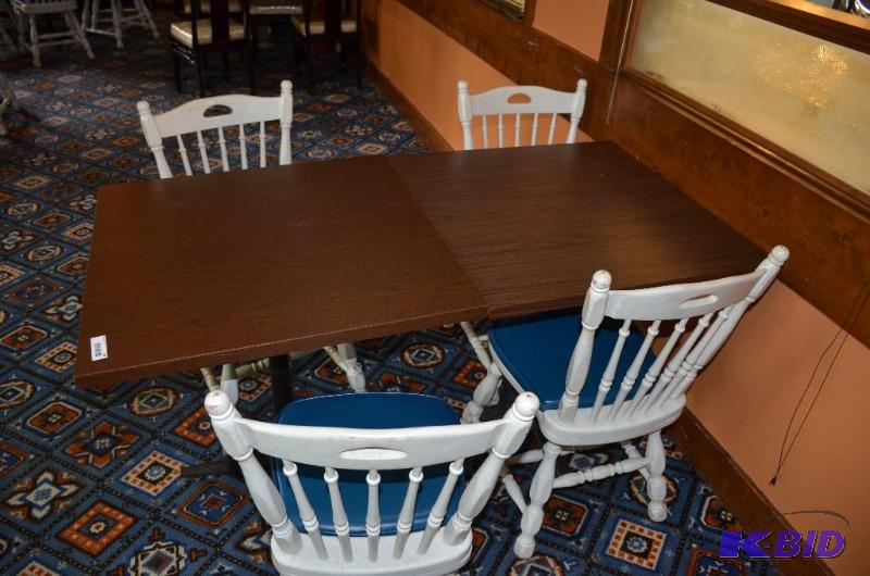 lot 88 image: two tables 30&quotx30&quotx30" with 4 ...