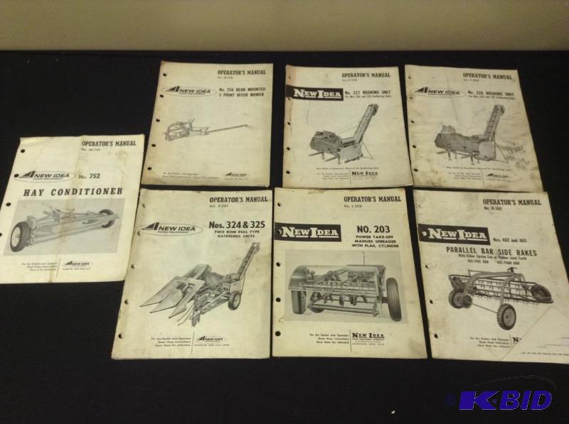 lot 101 image: Lot of 7 vintage New Idea operators Manuals