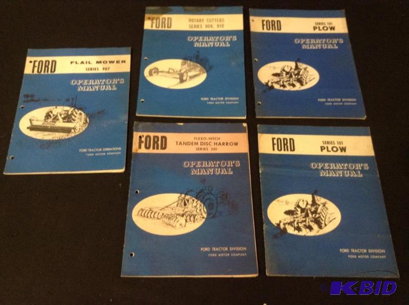 lot 103 image: Vintage Ford Farm Equipment Manuals