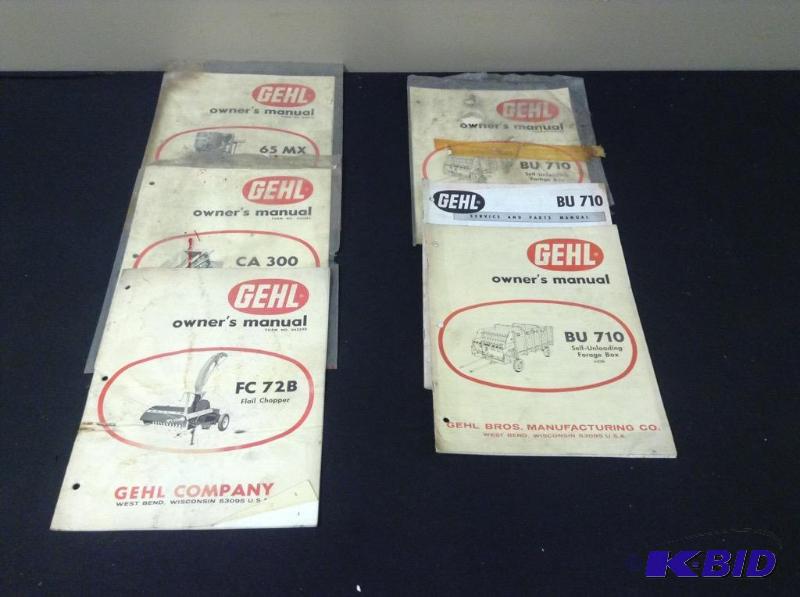 lot 106 image: 6 Gehl Farm Equipment Manuals