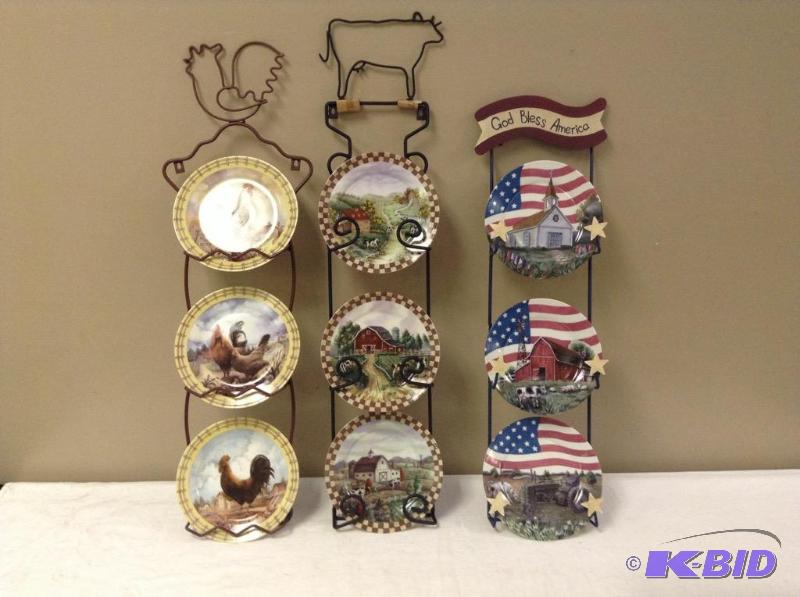 lot 11 image: Three Decorative Plate Hangings NIB