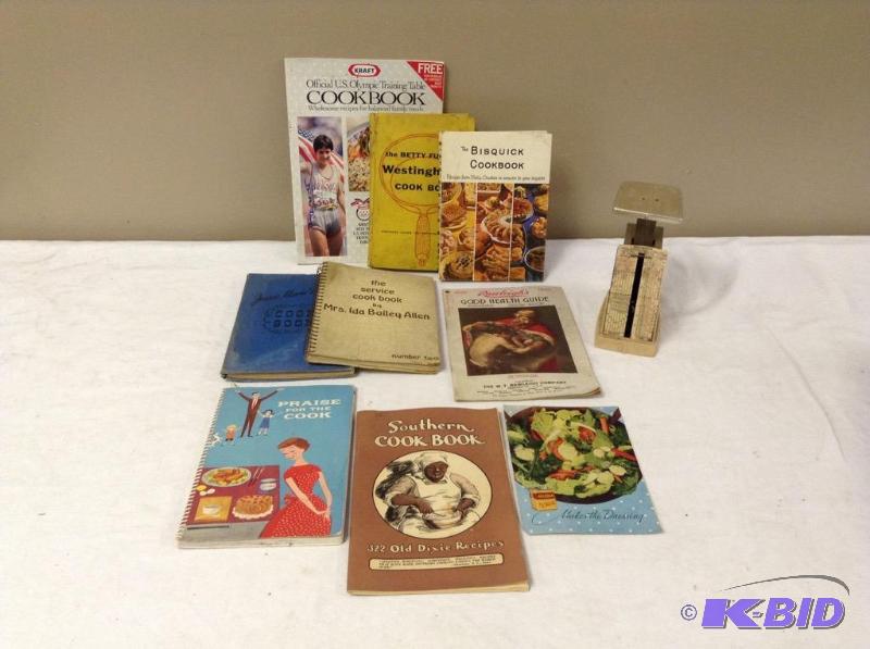 lot 14 image: Vintage Cookbooks & Scale