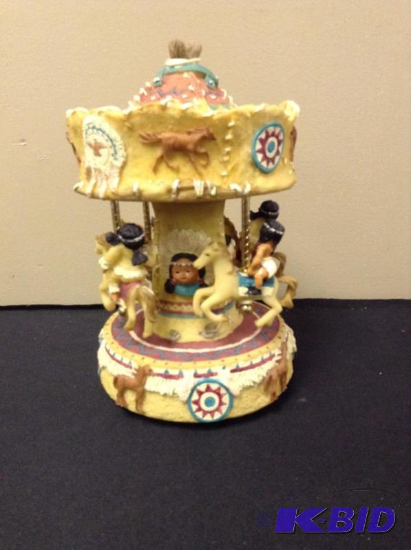 lot 20 image: Native American Themed Carousel