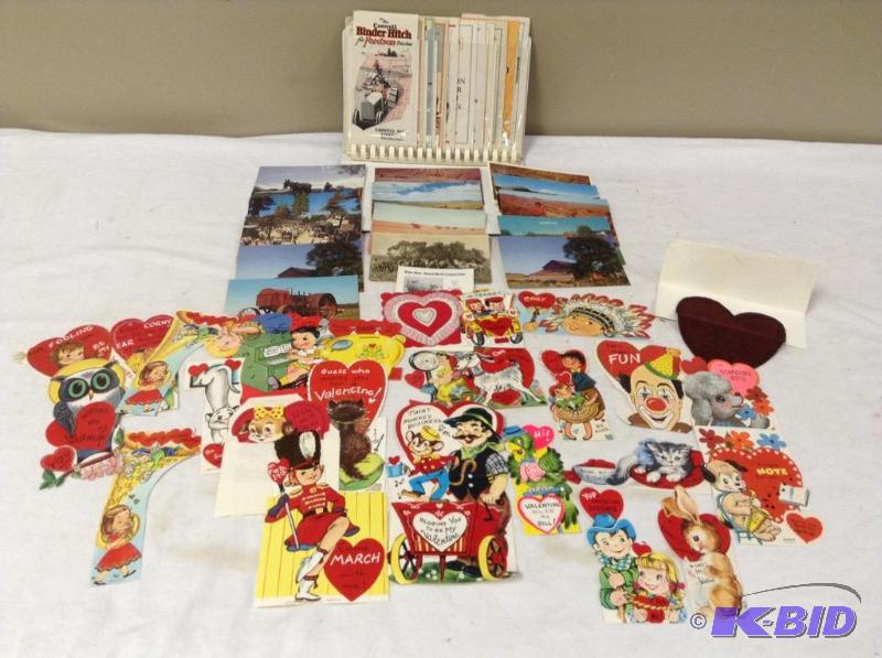lot 54 image: Vintage Postcards, Valentine Cards & Advertising Cards