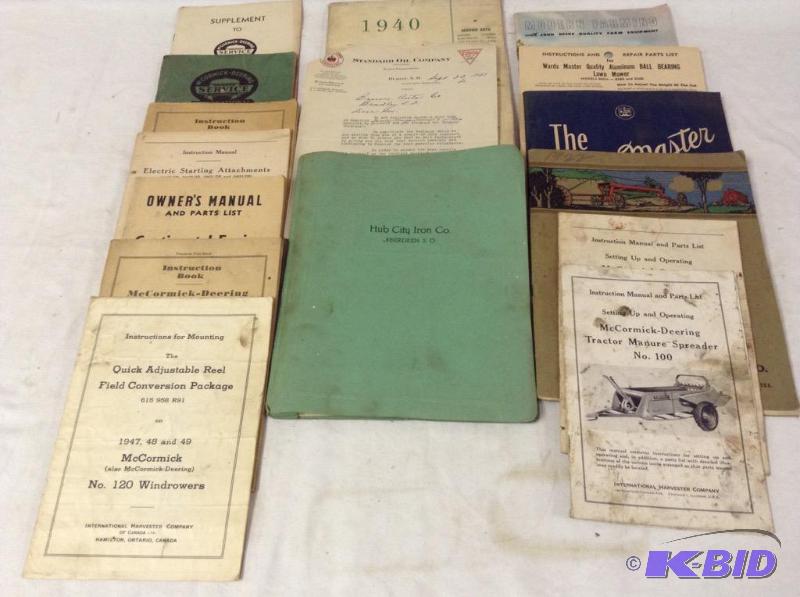 lot 57 image: Vintage Owners Manuals & Instruction Books for Equipment