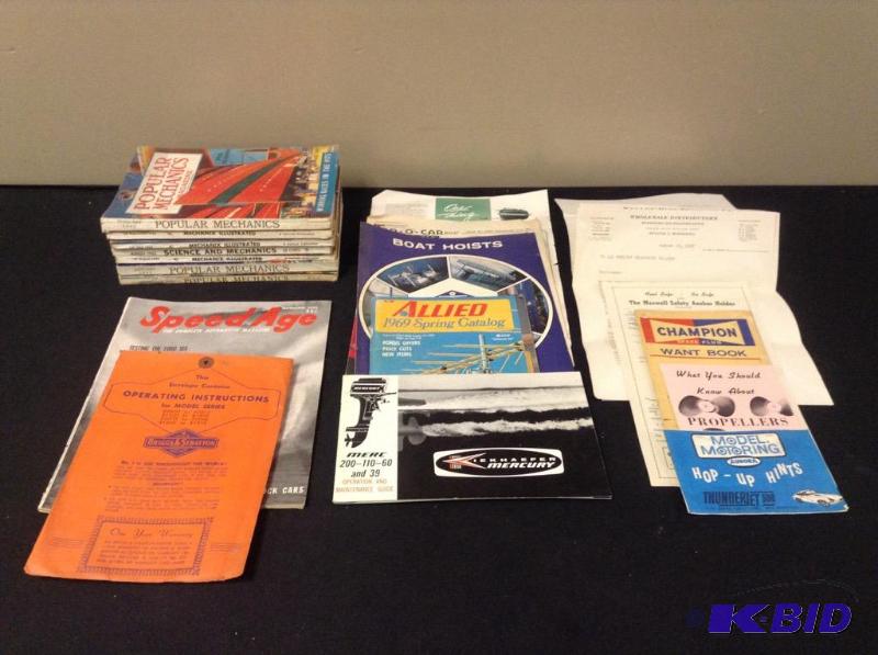 lot 97 image: Vintage Popular Mechanics, Mechanix Illustrated, Science and Mechanix Speed Age magazines