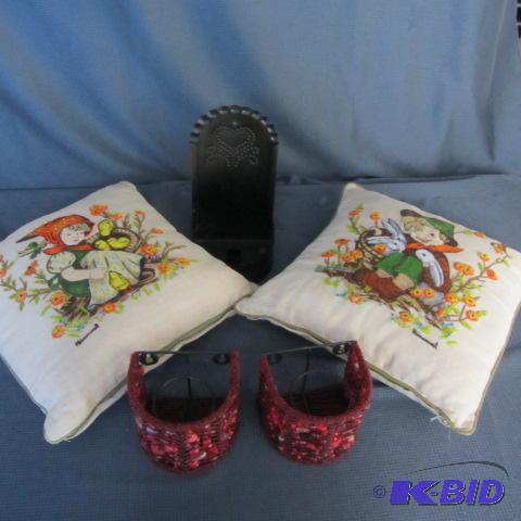 Hummel Pillows, Candle Holders