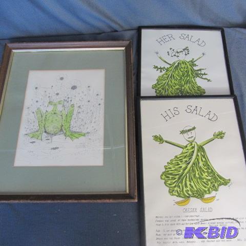 Frog & Salad Prints