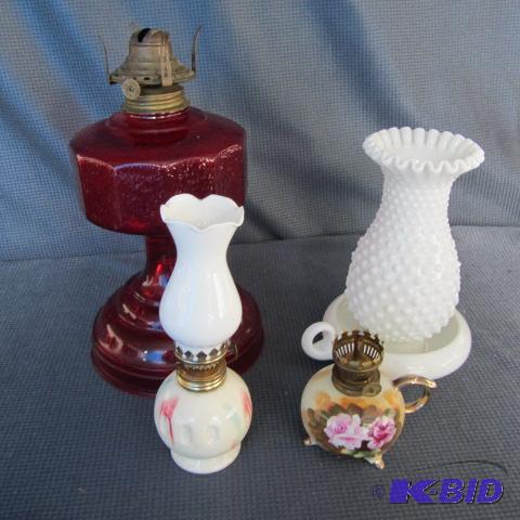 Kero & Milk Glass Lamps