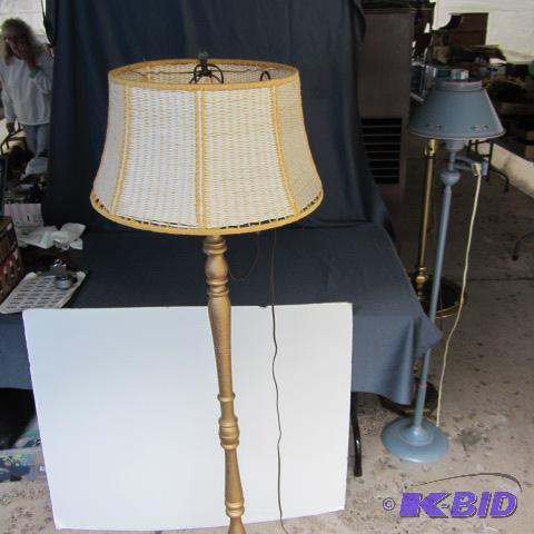 Vintage Wooden Floor Lamp