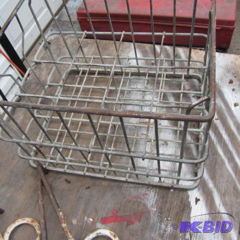 Vintage Wire Milk Crate