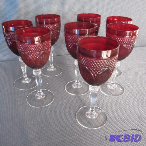 Fancy Ruby & Crystal Stems
