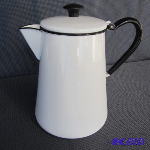 White Enamel Coffee Pot