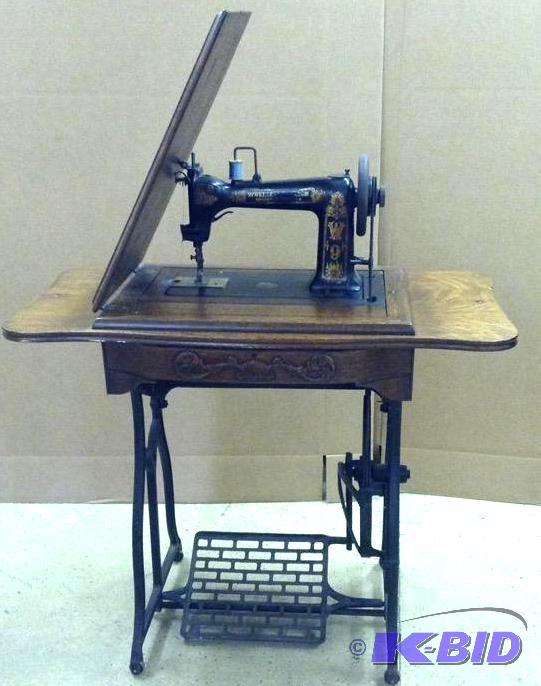 Antique Wheeler & Wilson Treadle Sewing Machine and Table
