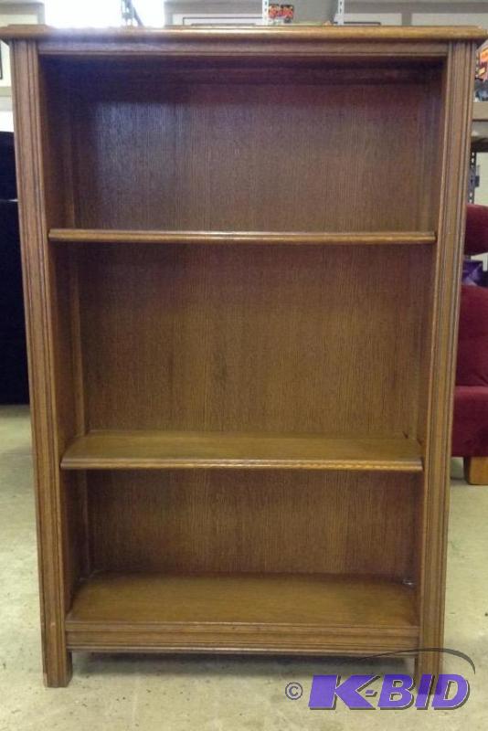 Gorgeous Antique Wood Bookcase with Adj. Shelves