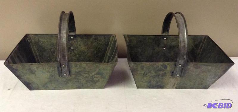 Pair of Metal Planter Baskets