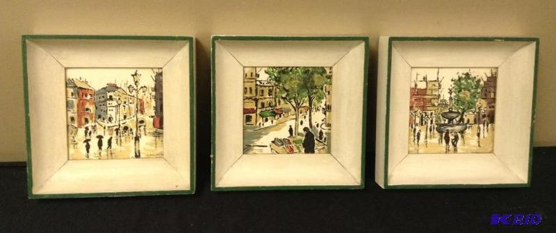 Painted Ceramic Tiles - Artist Signed