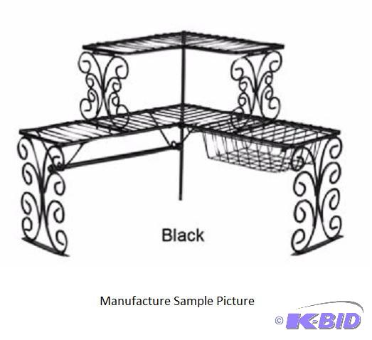 lot 14 image: Scrolled Corner Shelf - Black - This shelf is...
