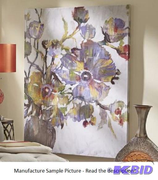 lot 20 image: Floral Wall Art -&nbspLarge, screen-printed ...
