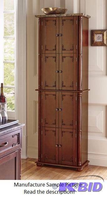 lot 22 image: Canova 8 Door Cabinet - Faux marble accents, ...
