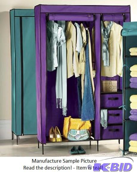 lot 25 image: Colorful Storage Wardrobe - Teal -&nbspDo a ...