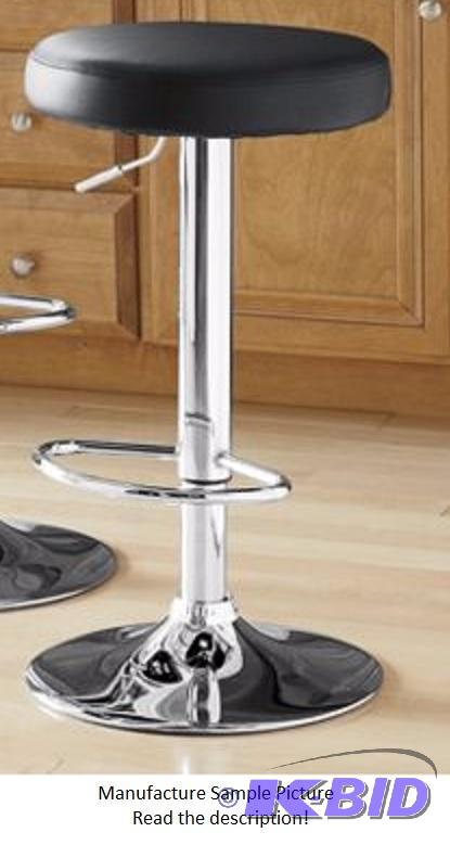 lot 29 image: Pedestal Stool - Black - Is sturdy, comfortab...