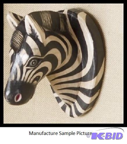 lot 37 image: Hand Crafted Zebra Head - Take your walls for...