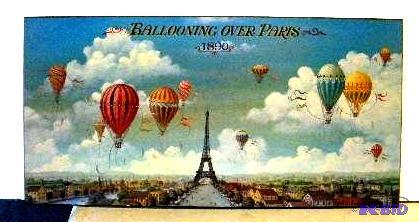 lot 42 image: Bare Walls.Com Ballooning Over Paris Print - ...