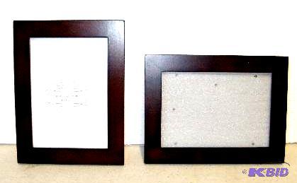 lot 45 image: Lot of 2 Frames - Walnut color - Each frame f...