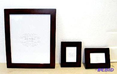 lot 46 image: Lot of 3 Frames - Walnut color - One frame fi...