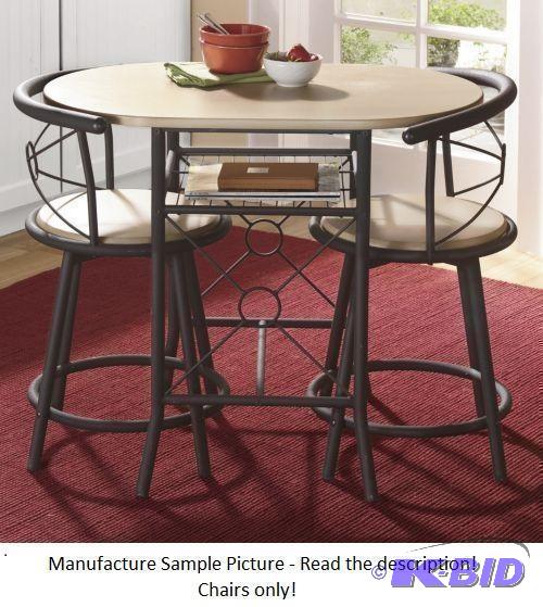 lot 70 image: Two Black Bistro Chairs  - Black with pickled...