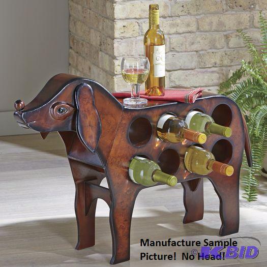 lot 71 image: Dog Wine Rack. NO HEAD - This ever-faithful ...