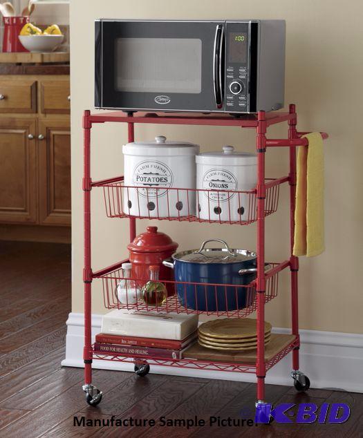 lot 78 image: Red Wire Utility Cart - Red Utility Cart give...