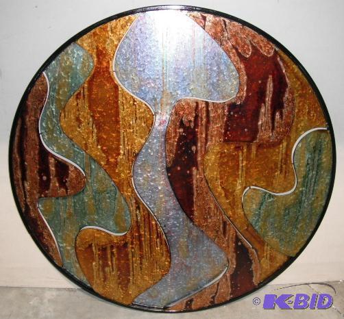 lot 79 image: Multicolor Metal Wall Decor - 30" in dia...