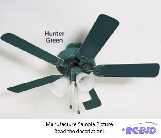lot 91 image: Reversible Blades Ceiling Fan - Hunter Green ...