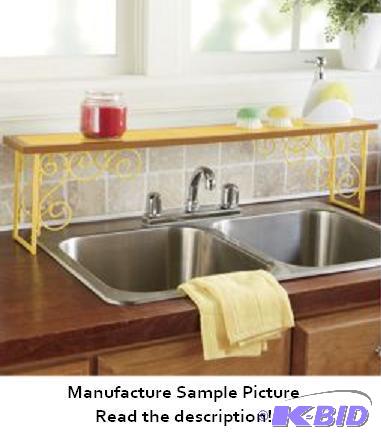 lot 94 image: Colorblock Tile Over-the-Sink Shelf - Yellow ...