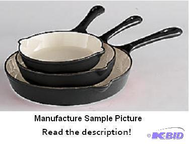 Three Piece Heuck Classics Cast Iron Skillet ...