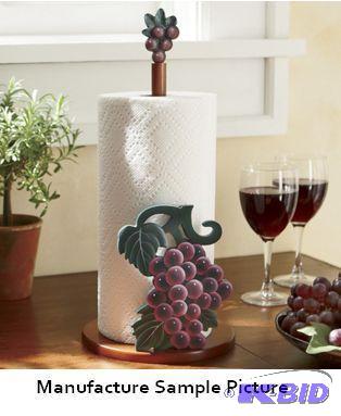 Grape Paper Towel Holder - Plump bunches of r...