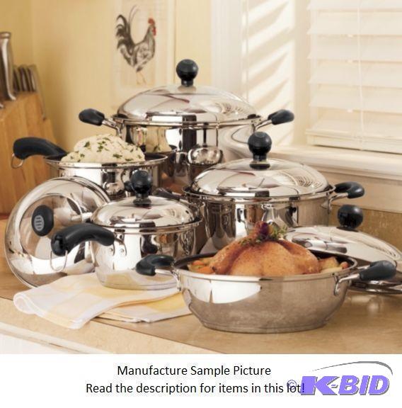 Ginnys Portobello 8 Piece Cookware Set - Blac...