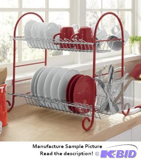 Two Tiered Dish Rack - Delicious Red -&nbspO...