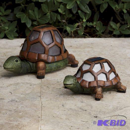 Set Of 2 Solar Turtle Lights - Pure whimsy fo...