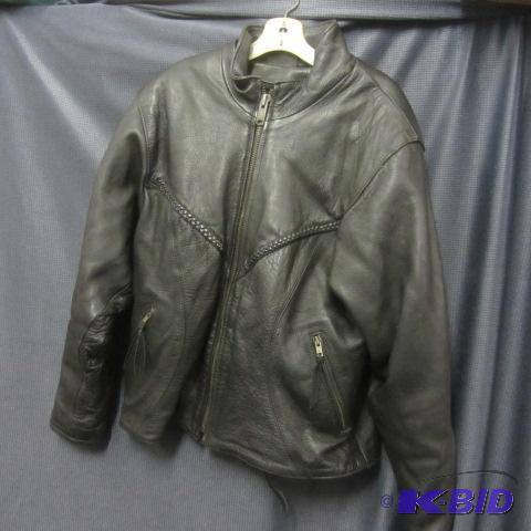 lot 31 image: Black Leather Jacket
