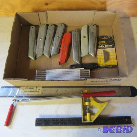Square, Rulers, Utility Knives