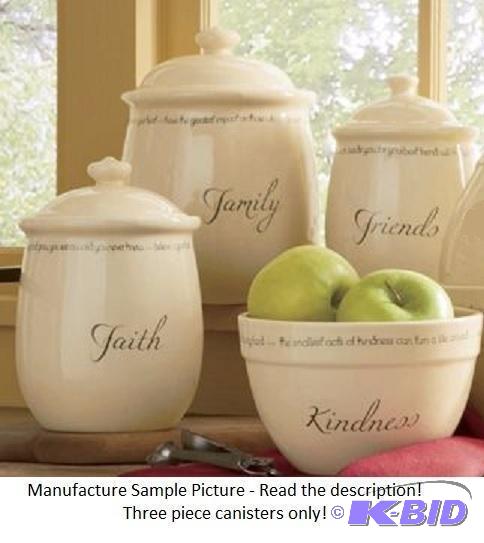 Three Piece Canister Set - Friends, Family, F...